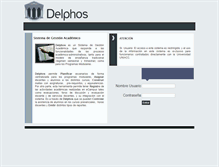 Tablet Screenshot of delphos.uniacc.cl